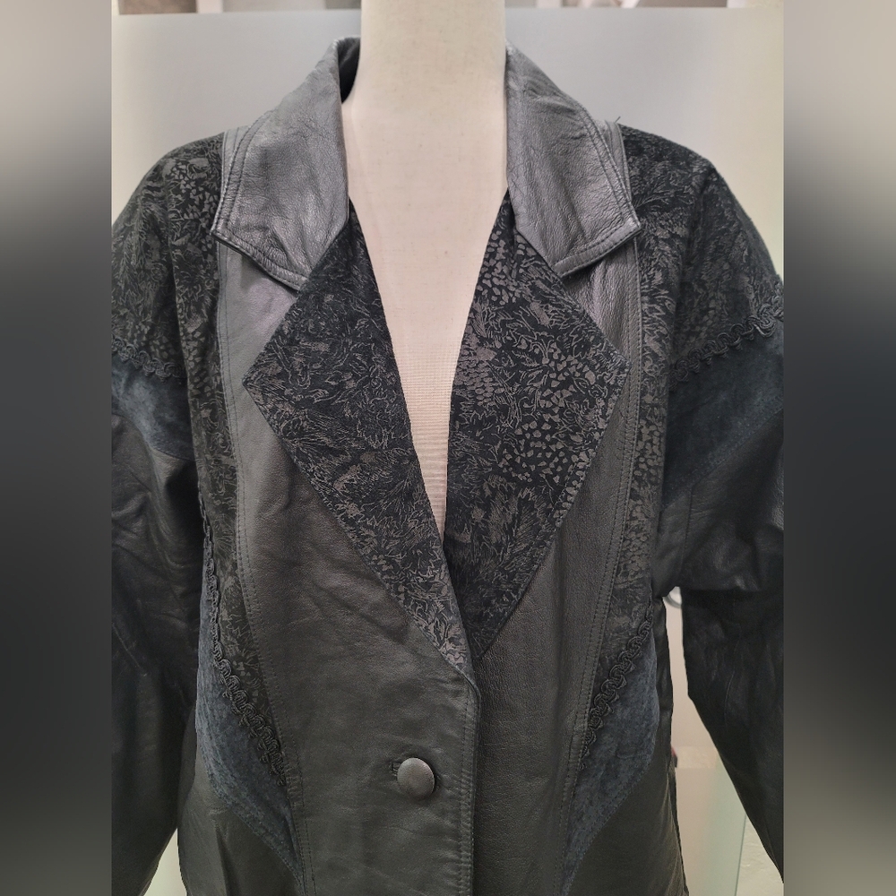 Marco Morani Like New Vintage Full Length Leather Trench Size Large